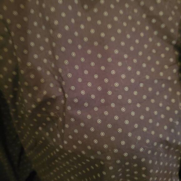 Van Heusen Black Dots Flex Slim Fit Stretch Button Front Dress Shirt Mens Size X - Picture 10 of 11